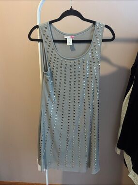 Body Central Gray Studded Mini Dress